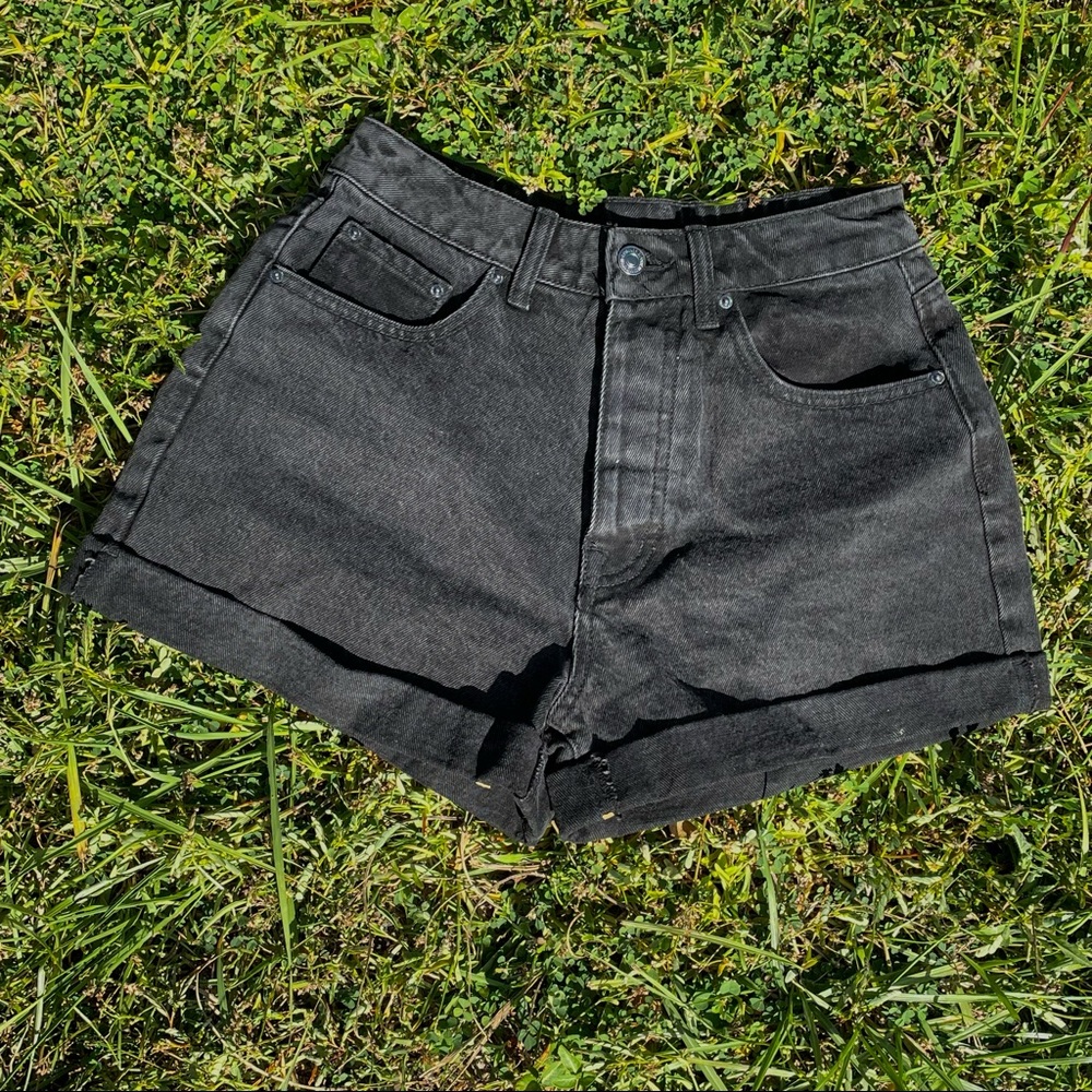 Forever 21 Black High Waisted Denim Shorts